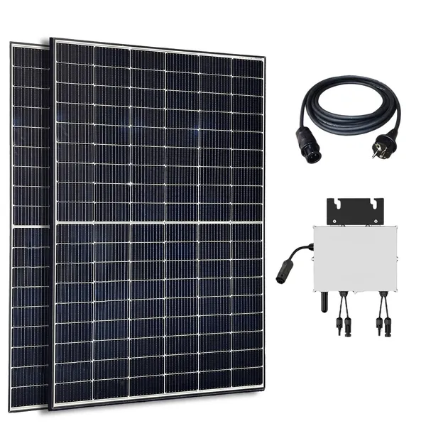 Balkonkraftwerk Solaranlage 1190 W mit Wechselrichter 800 W