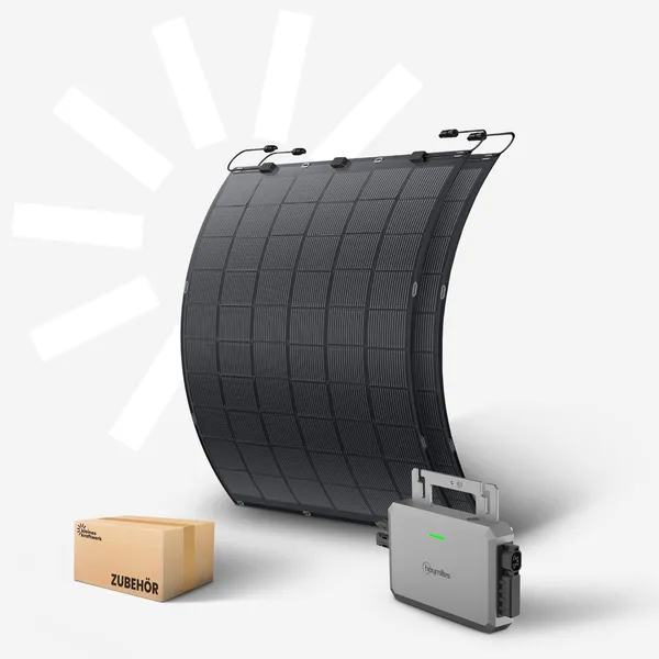 Flex 2x - 450Wp Balkonkraftwerk mit flexiblen Modulen und 800W Wechselrichter