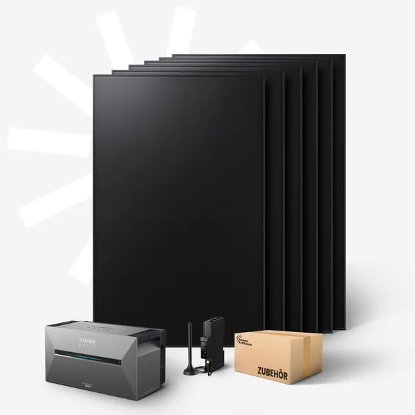 Hexa (BC) - 2880Wp Balkonkraftwerk mit Speicher Anker SOLIX Solarbank 3 Pro