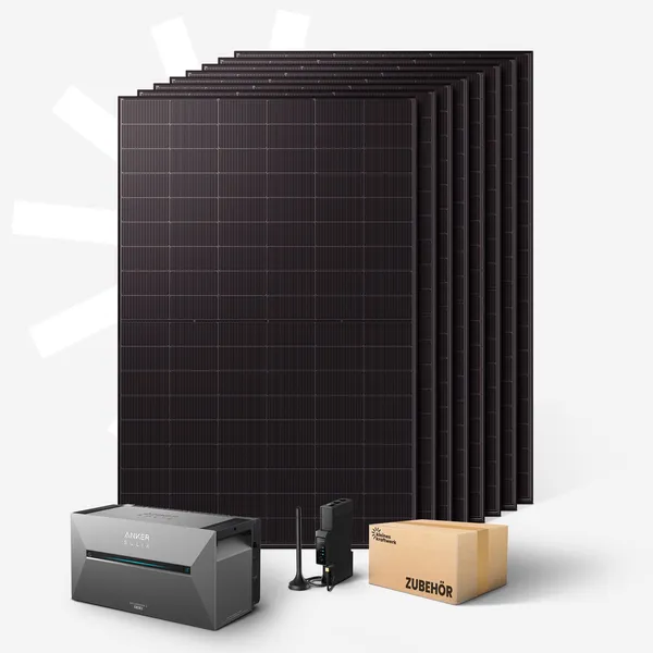Okta XL - 4000Wp Balkonkraftwerk mit Speicher Anker SOLIX Solarbank 3 Pro