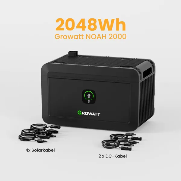 Growatt NOAH 2000 Batteriespeicher für Balkonkraftwerke, by Powerness