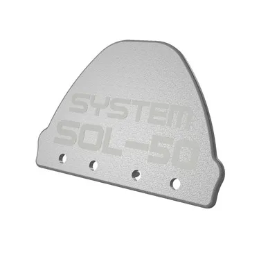 SOL-50 Horizontalendkappe Kunststoff grau Premium 10 Stk (VE)