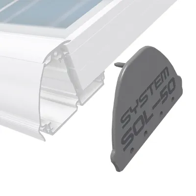 Kopie von SOL-50 Horizontalendkappe Kunststoff grau VE10 Premium #1