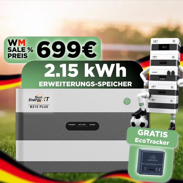 SunEnergyXT B215 2.150 Wh Erweiterungsspeicher für SunEnergyXT Balkonkraftwerk-Speicher