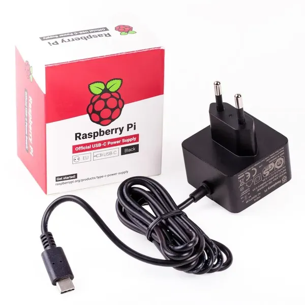 Raspberry Pi USB-C Netzteil USB-C, 27W, EU-Stecker, schwarz