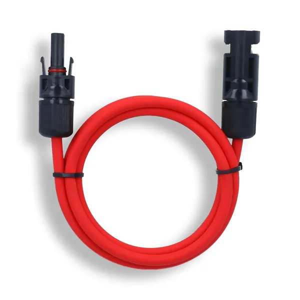 Verlängerungskabel 6mm² beidseitig kompatibel mit MC4 Solarkabel rot inkl. Stecker - 10m