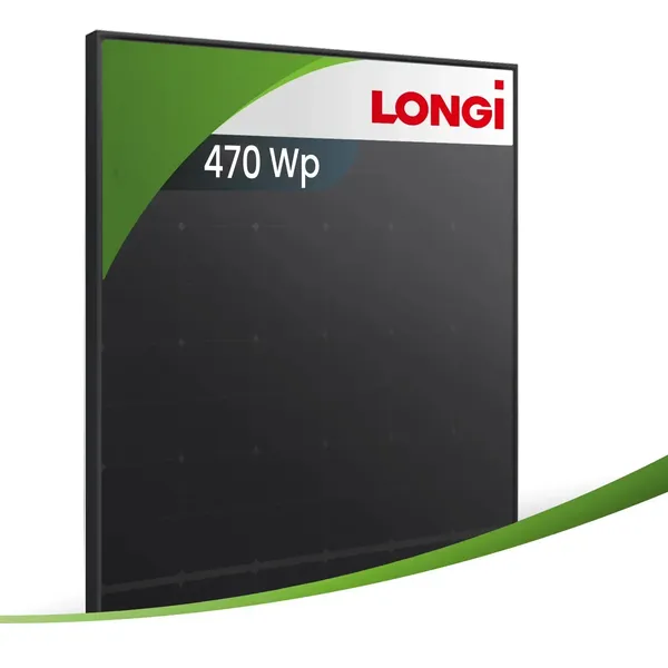 Longi 470Wp LR7-54HVD-T-M Hi-MO X10 Glas-Glas Fullblack Tansparent HPBC 2.0
