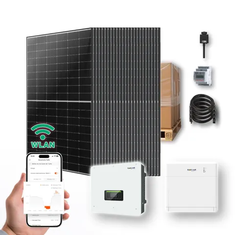 10kW Hybrid Solaranlage mit 5,12 kWh Speicher | 24x 445W+ Marken-Solarmodule + Sofar Hybrid-Wechselrichter