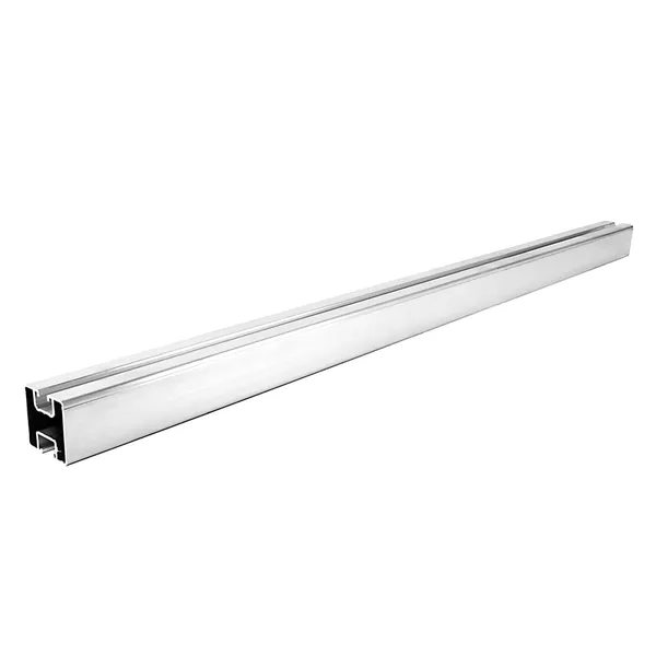 2m Solar-Profilschiene 4x4cm Aluminium Nutenstein oben