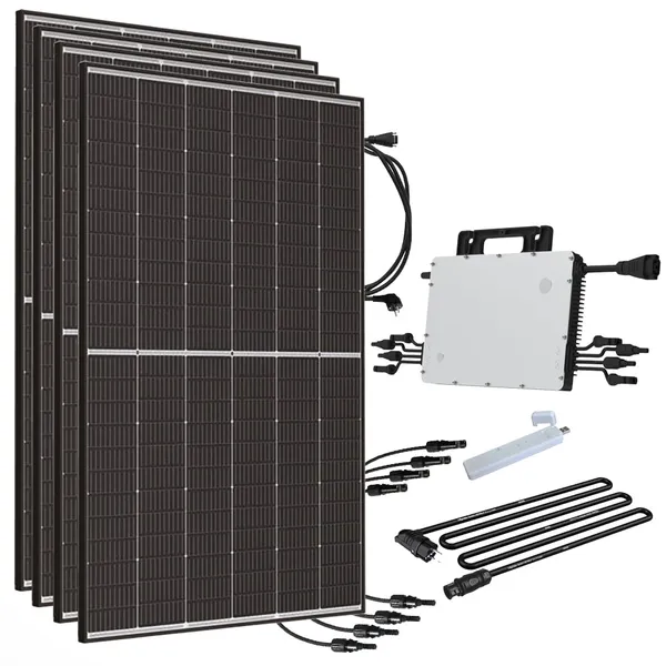 Offgridtec Solar-Direct 1880Wp Blackframe PV-Anlage mit HMS-1600-4T und DTU-Lite-S