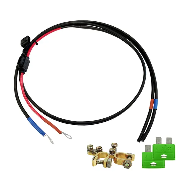 2,5m Offgridtec Batterieverbindungskabel 6mm² inkl. Flachsicherungshalter, Sicherung und Batteriepolklemmen